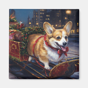 Corgi Christmas Festive Season Magnet