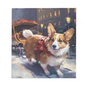 Corgi Christmas Festive Season Notepad