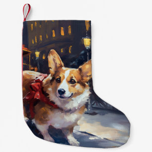 Corgi Christmas Festive Season Small Christmas Stocking
