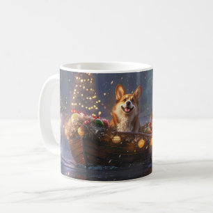 Corgi Christmas Festive Voyage Coffee Mug