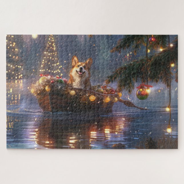 Corgi Christmas Festive Voyage Jigsaw Puzzle (Horizontal)