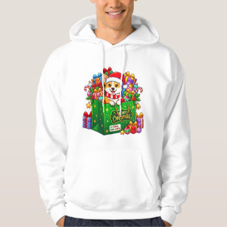 Corgi Christmas Gift Bag Cheer Hoodie
