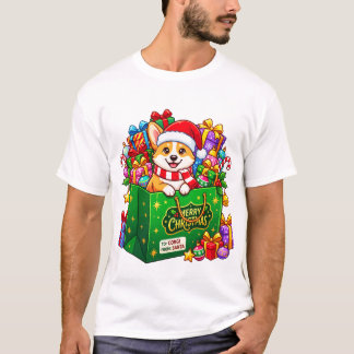 Corgi Christmas Gift Bag Cheer T-Shirt