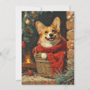 Corgi christmas  holiday card