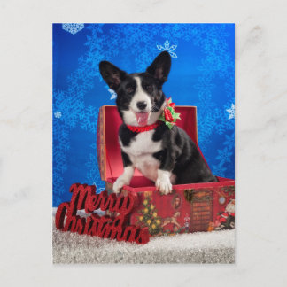 Corgi Christmas Holiday Postcard