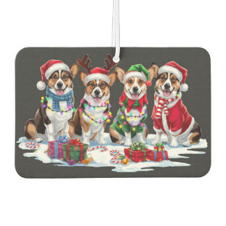 Corgi Christmas Lights - Adorable Design Car Air Freshener