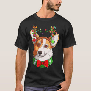 Corgi Christmas Merry Xmas Dogs Tree Lights Boys T-Shirt