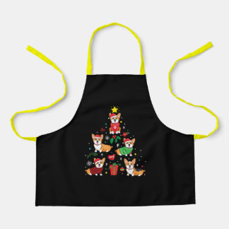 Corgi Christmas Ornament Tree Apron