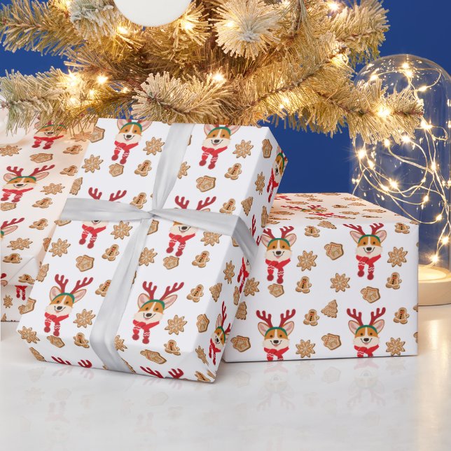 Corgi Christmas Pattern Wrapping Paper (Holidays)