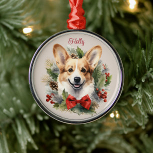 Corgi Christmas Pet Memorial Dog Breed Metal Tree Decoration