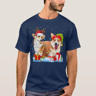 Corgi Christmas Reindeer Dog Lover mas holiday  T-Shirt