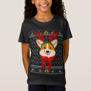 Corgi Christmas Reindeer Ugly Sweater Scarf Holida
