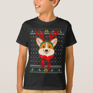 Corgi Christmas Reindeer Ugly Sweater Scarf Holida