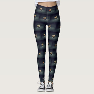 Corgi Christmas snow winter Leggings