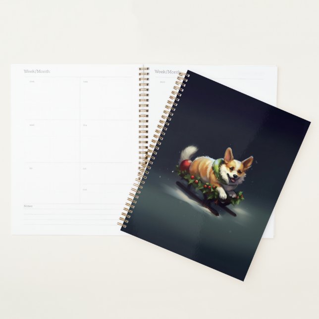 Corgi Christmas snow winter Planner (Display)