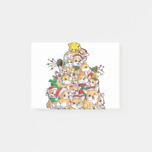 Corgi Christmas Tree Dog Santa Merry Christmas Post-it Notes