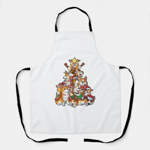 Corgi Christmas Tree Dog Santa Merry Corgmas Xmas Apron