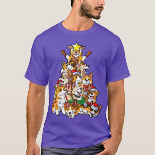Corgi Christmas Tree Dog Santa Merry Corgmas Xmas  T-Shirt