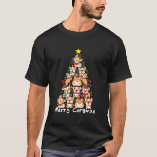 Corgi Christmas Tree Merry Corgmas Corgi Dog Xmas  T-Shirt