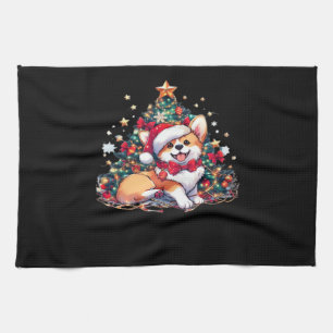 Corgi Christmas Tree Oversized T-Shirt Tea Towel
