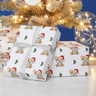 Corgi Christmas Winter Animals Dog Wrapping Paper