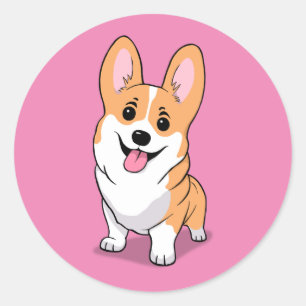 Corgi Classic Round Sticker