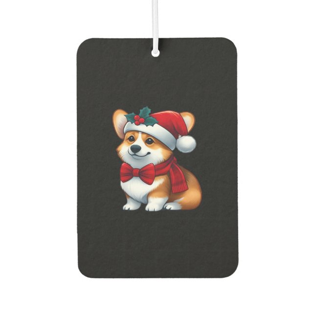 Corgi Claus A Pawsitively Merry Christmas Classic  Car Air Freshener (Front)