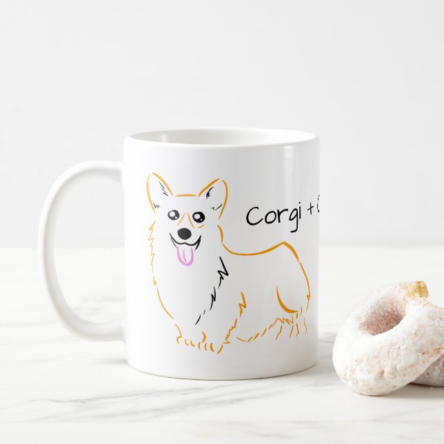 Corgi + Coffee = Life Coffee Mug (With Donut)