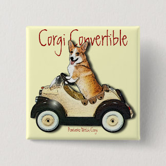 Corgi Convertible 15 Cm Square Badge