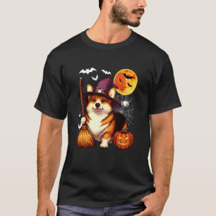 Corgi Coplay Witch Halloween Fat Costume Owner Fam T-Shirt