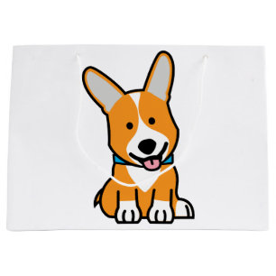 Corgi Corgis dog puppy doggy happy Pembroke Welsh Large Gift Bag