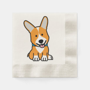 Corgi Corgis dog puppy doggy happy Pembroke Welsh Napkin