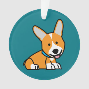 Corgi Corgis dog puppy doggy happy Pembroke Welsh Ornament