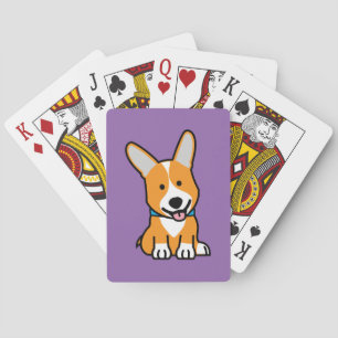 Corgi Corgis dog puppy doggy happy Pembroke Welsh Playing Cards