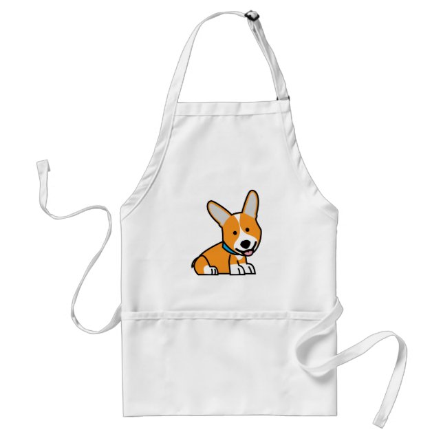 Corgi Corgis dog puppy doggy happy Pembroke Welsh Standard Apron (Front)