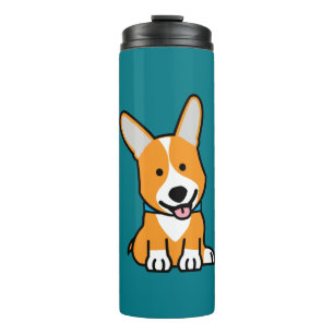 Corgi Corgis dog puppy doggy happy Pembroke Welsh Thermal Tumbler
