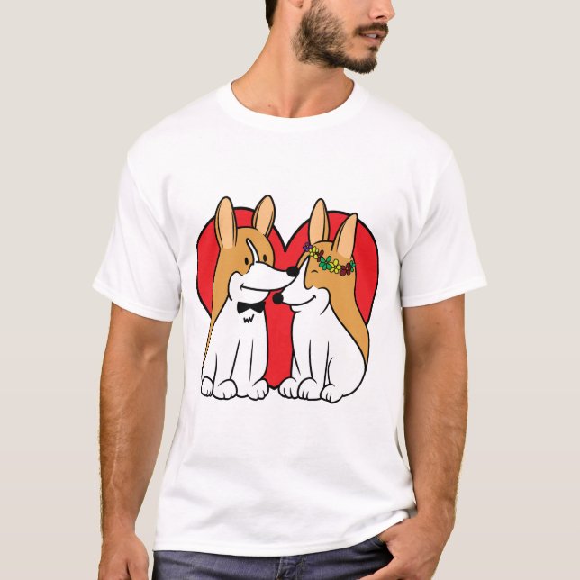 Corgi Couple Men's T-Shirt (Front)