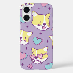 Corgi Crush Heart Eyes iPhone 16 Case