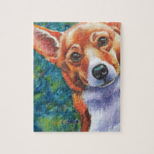 Corgi Curious Dog Jigsaw Puzzle