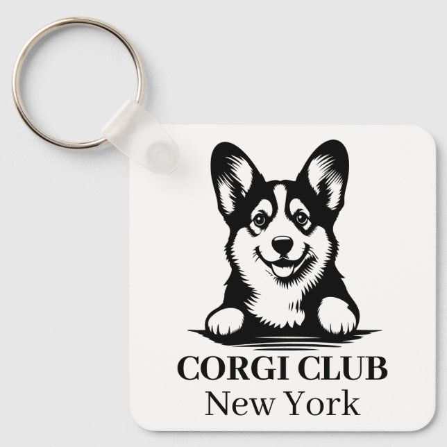 Corgi Custom Club Theme keychain (Front)