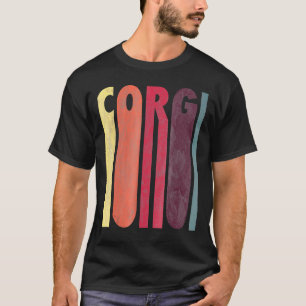 Corgi Cute Clothing Multicolor Paint Dripping Vint T-Shirt
