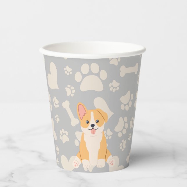 Corgi Cute Paper Cups (Front)