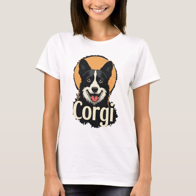 "Corgi Cutie on Duty" T-Shirt (Front)