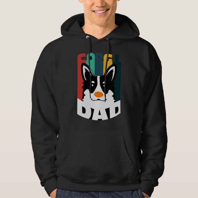 Corgi Dad  550 Hoodie (Front)