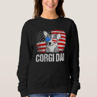 Corgi Dad American Flag Father's Day Sweatshirt