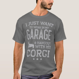 Corgi Dad Car Garage Hangout Men T-Shirt