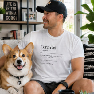 'Corgi Dad' Definition Birthday Gift for Dog Dads T-Shirt