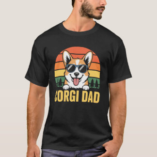 Corgi Dad Dog Breed Owner Animal Lover Fathers Pet T-Shirt