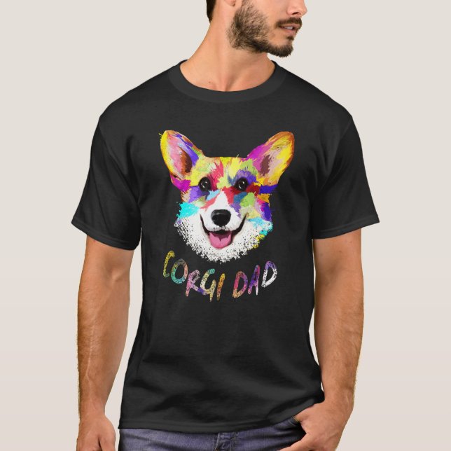Corgi Dad Dog Dads Dog Owner T-Shirt (Front)