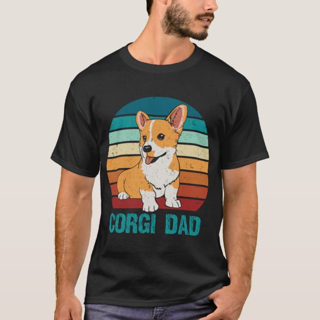 Corgi Dad Dog Gift Corgi Dog Owner boy T-Shirt (Front)